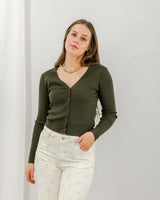 Simple Cardigan - Forest Green