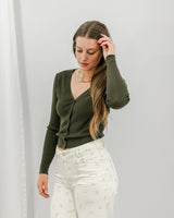 Simple Cardigan - Forest Green