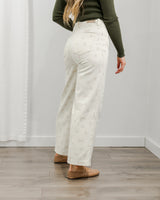 Cream Floral Jeans