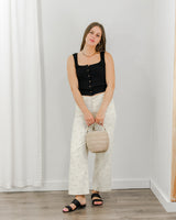 Moraine Button Tank - Black