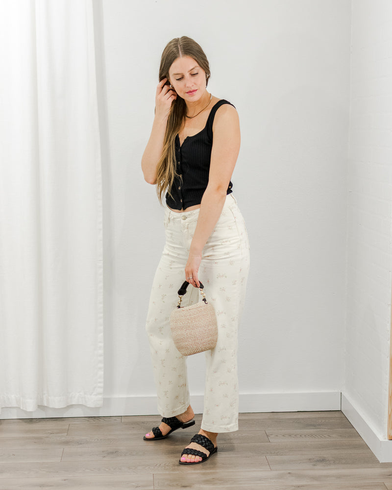 Moraine Button Tank - Black