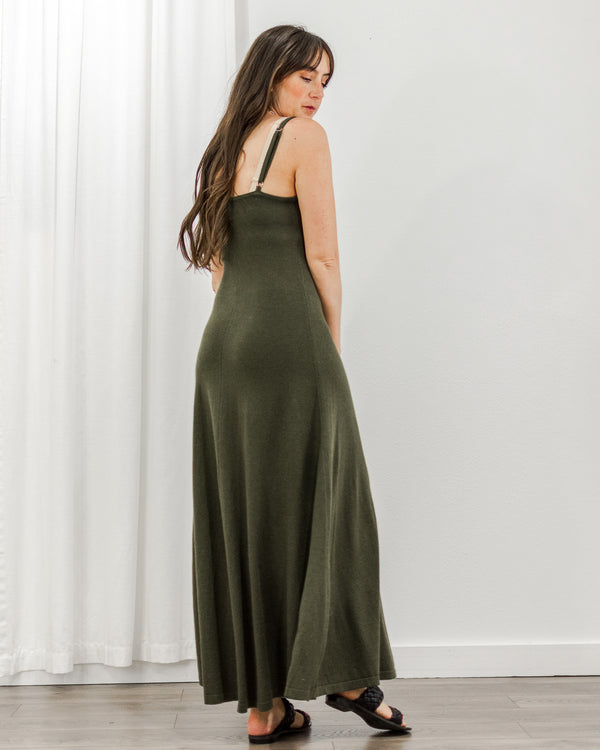 Simple Sweater Dress - Forest Green
