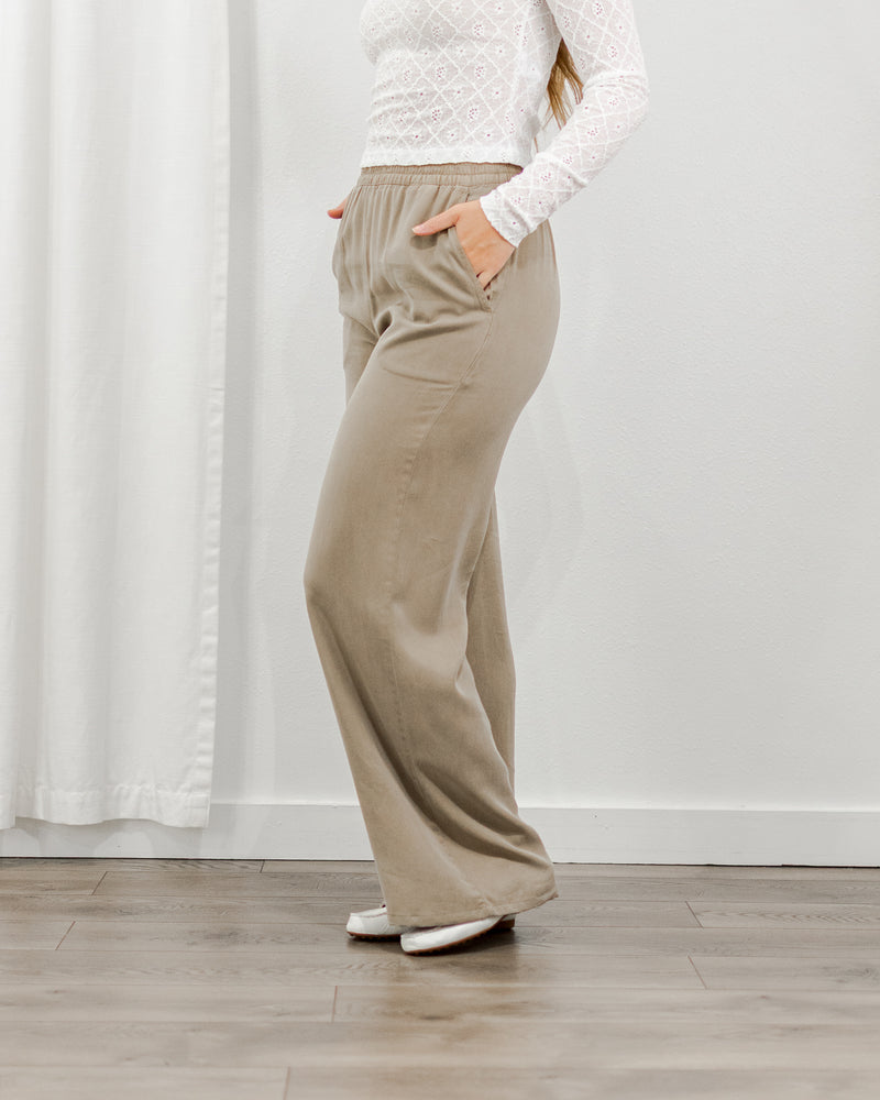 Kaslo Tencel Pants - Mushroom