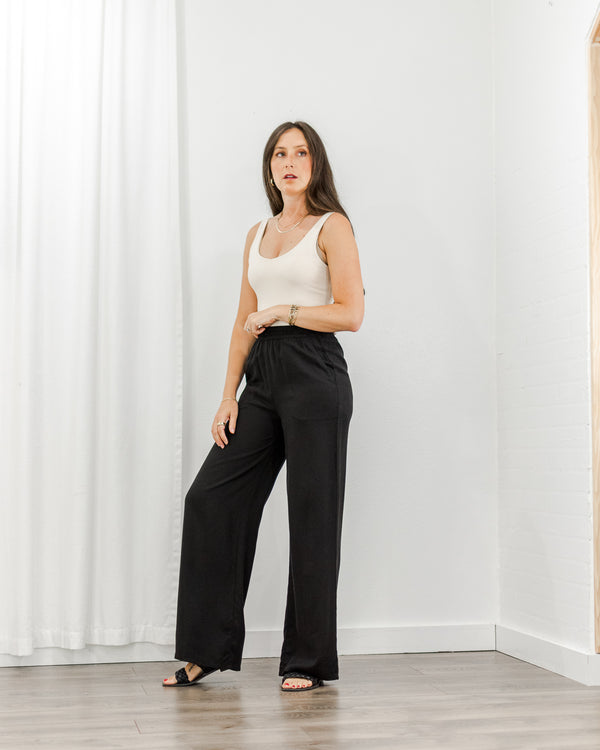 Kaslo Tencel Pants - Black