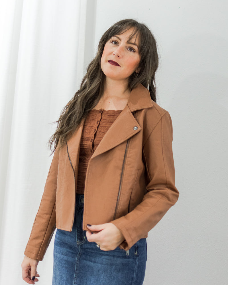 Effie Vegan Jacket - Cognac