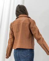  Saltwater Luxe - Effie Vegan Jacket - Cognac - CoCapsules