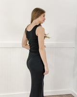 Ribbed Fitted Cami - Black