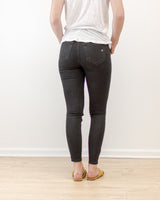 The Button Fly Skinny Jeans - Black