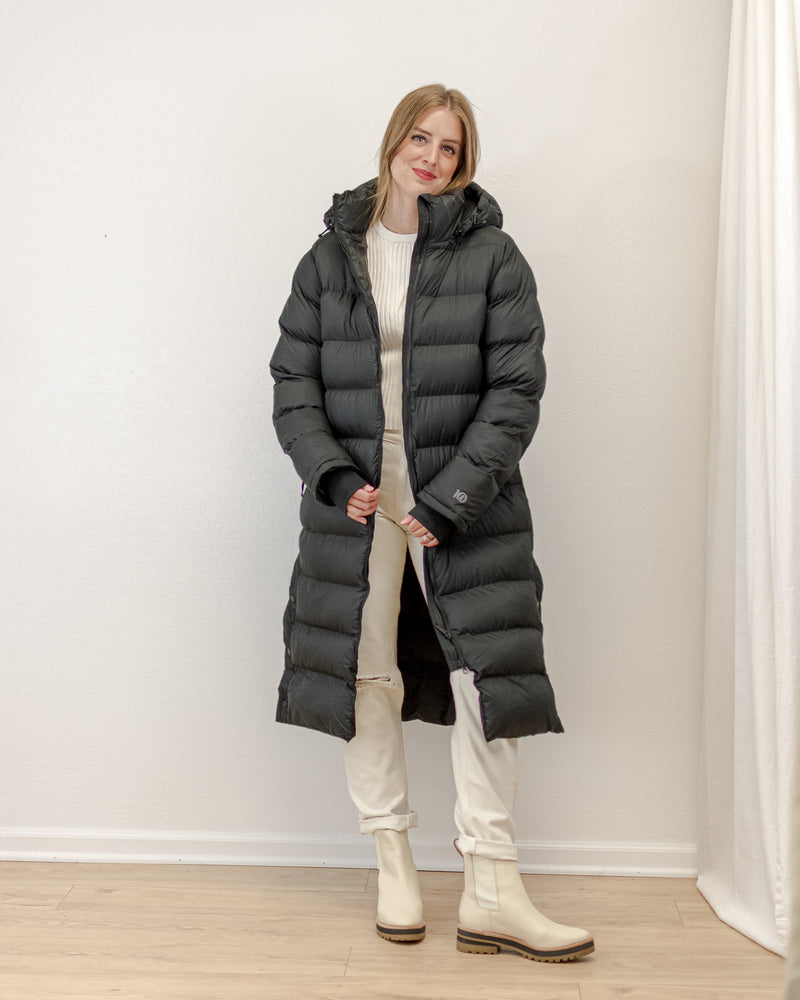 Long Puffer Coat - Black