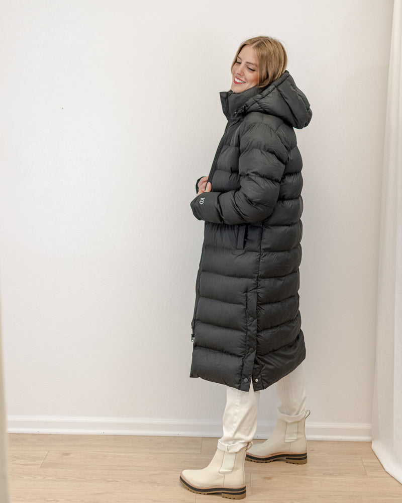 Long Puffer Coat - Black