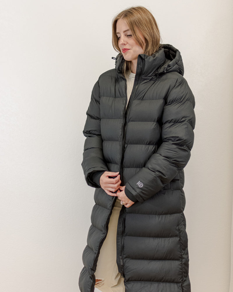 Long Puffer Coat - Black