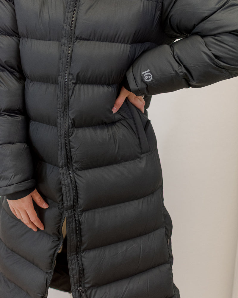 Long Puffer Coat - Black