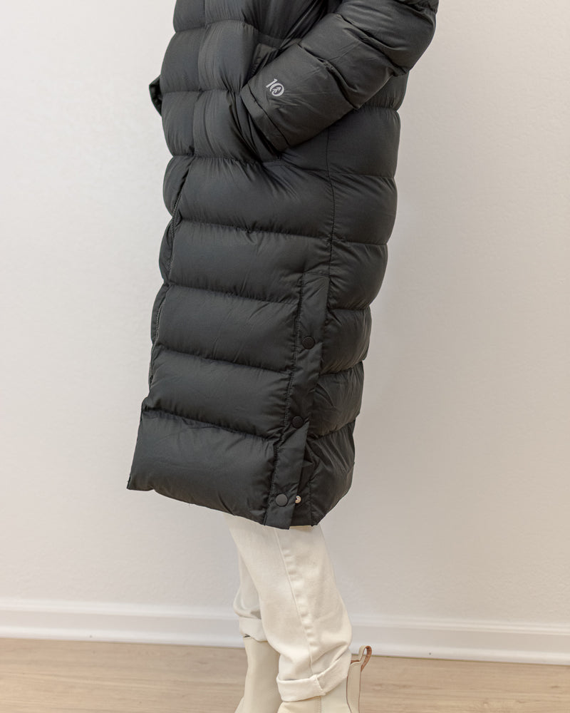 Long Puffer Coat - Black