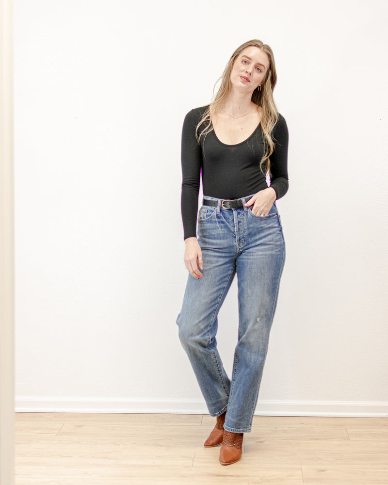 Straight Leg Jeans - Blue