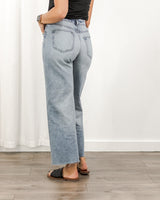 The Crop Wide Jeans - Blue
