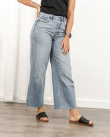 The Crop Wide Jeans - Blue