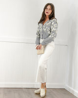 The Crop Wide Jeans - Cream