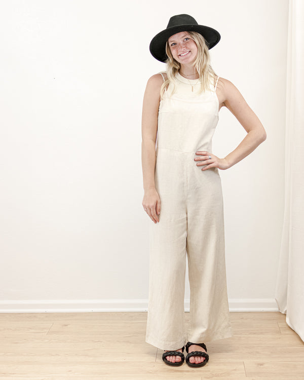  Rhythm - Classic Jumpsuit - Oat - CoCapsules