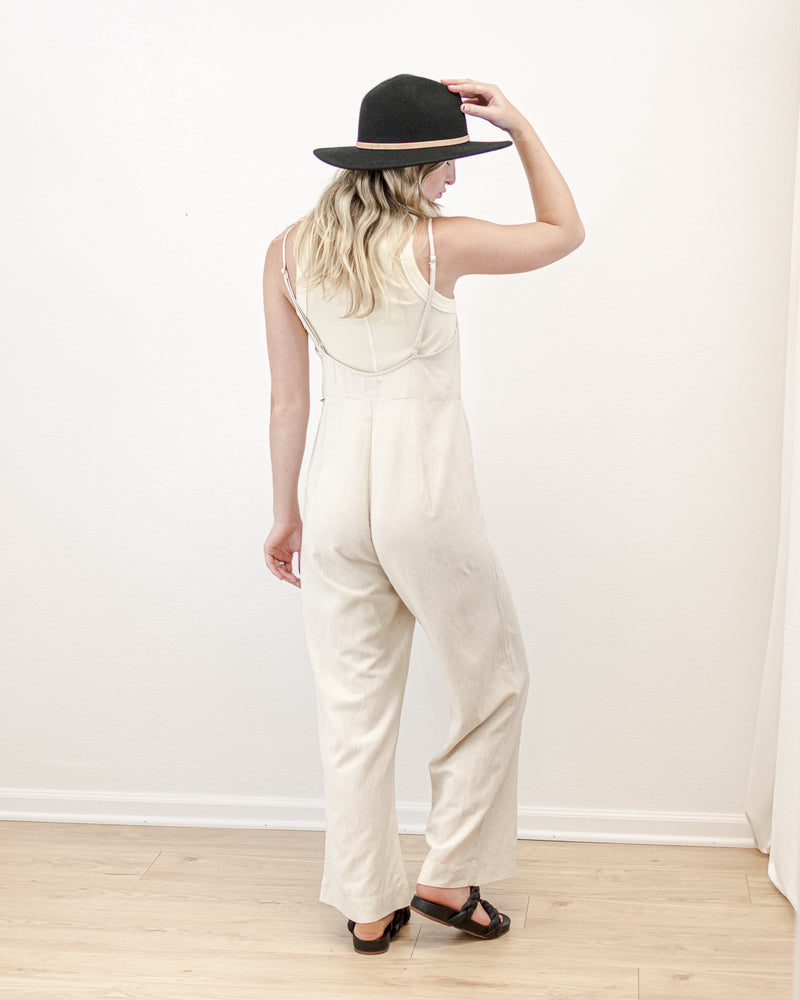  Rhythm - Classic Jumpsuit - Oat - CoCapsules
