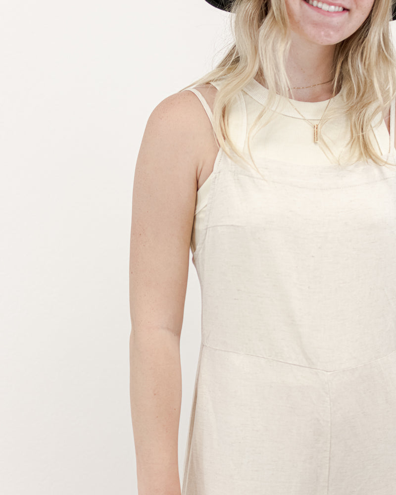  Rhythm - Classic Jumpsuit - Oat - CoCapsules