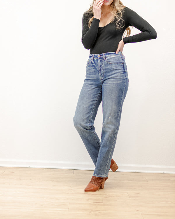 Straight Leg Jeans - Blue