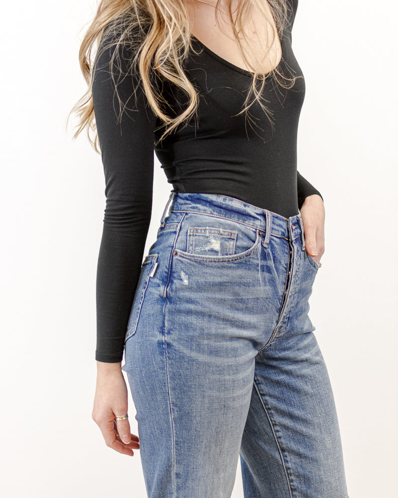 Straight Leg Jeans - Blue