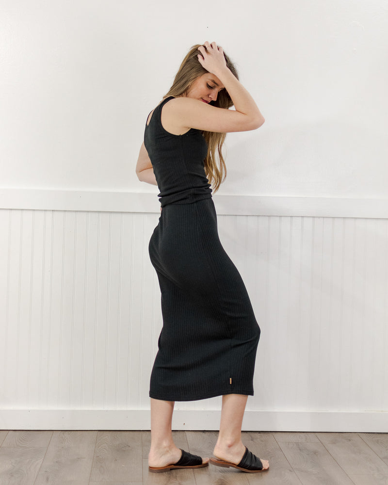 Ribbed Fitted Cami - Black